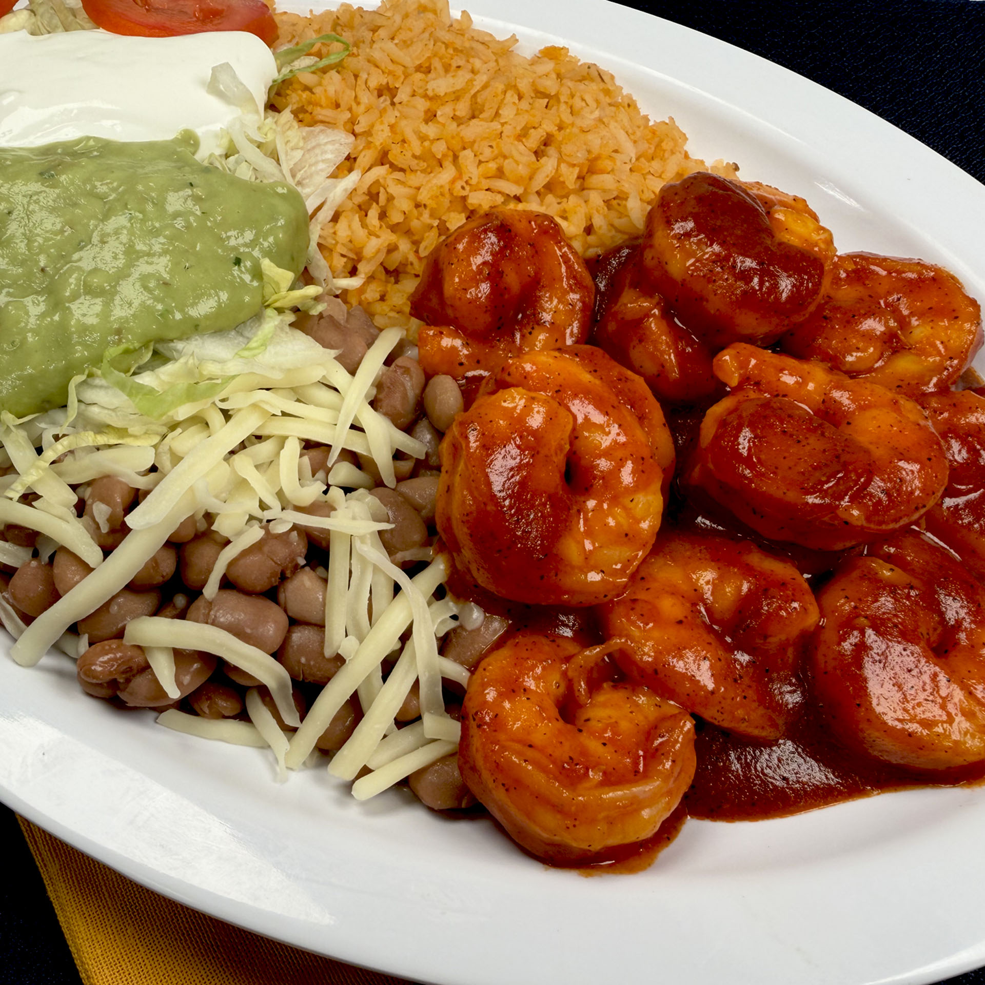 Camarones a la Diabla Plate