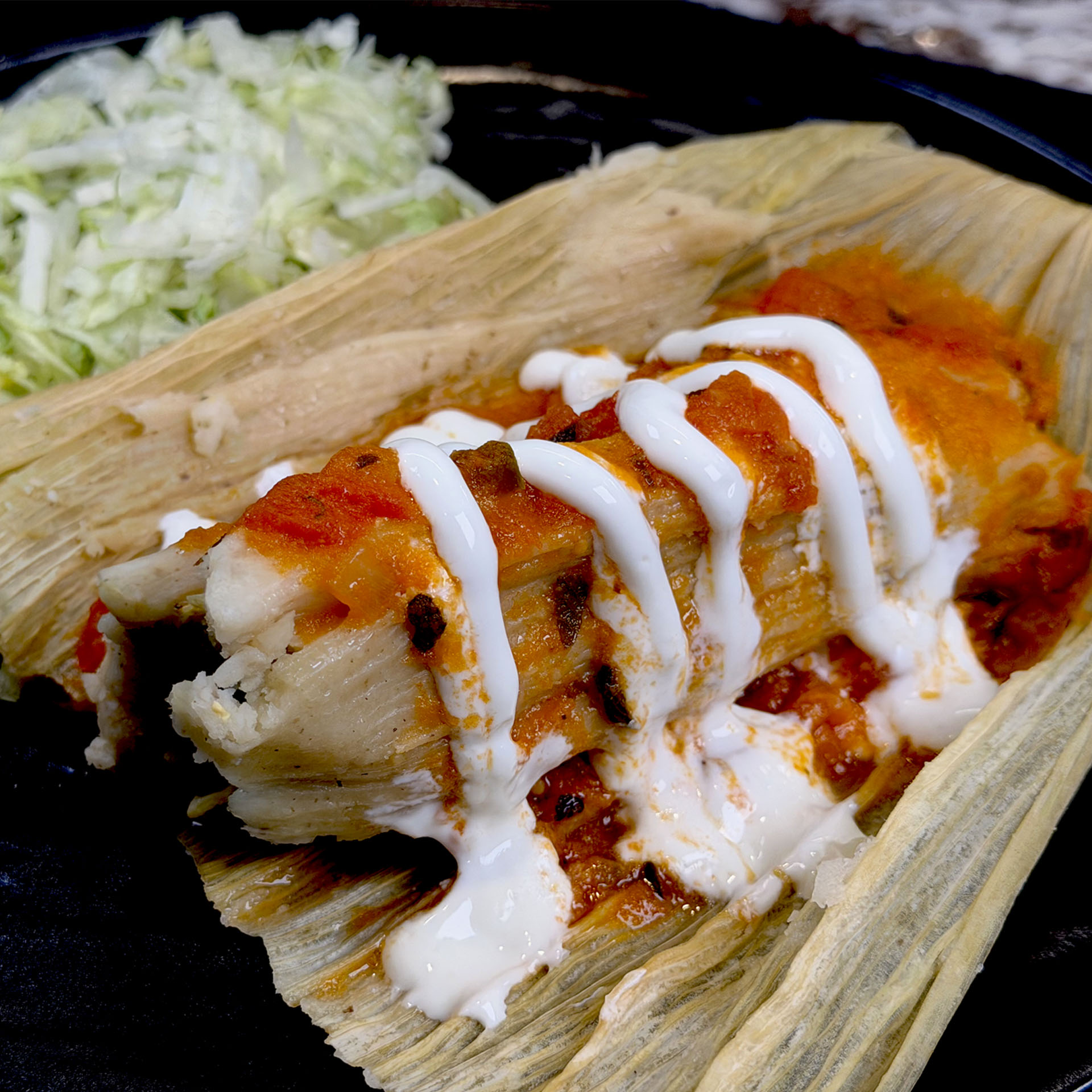 Prepared Tamal Closeup